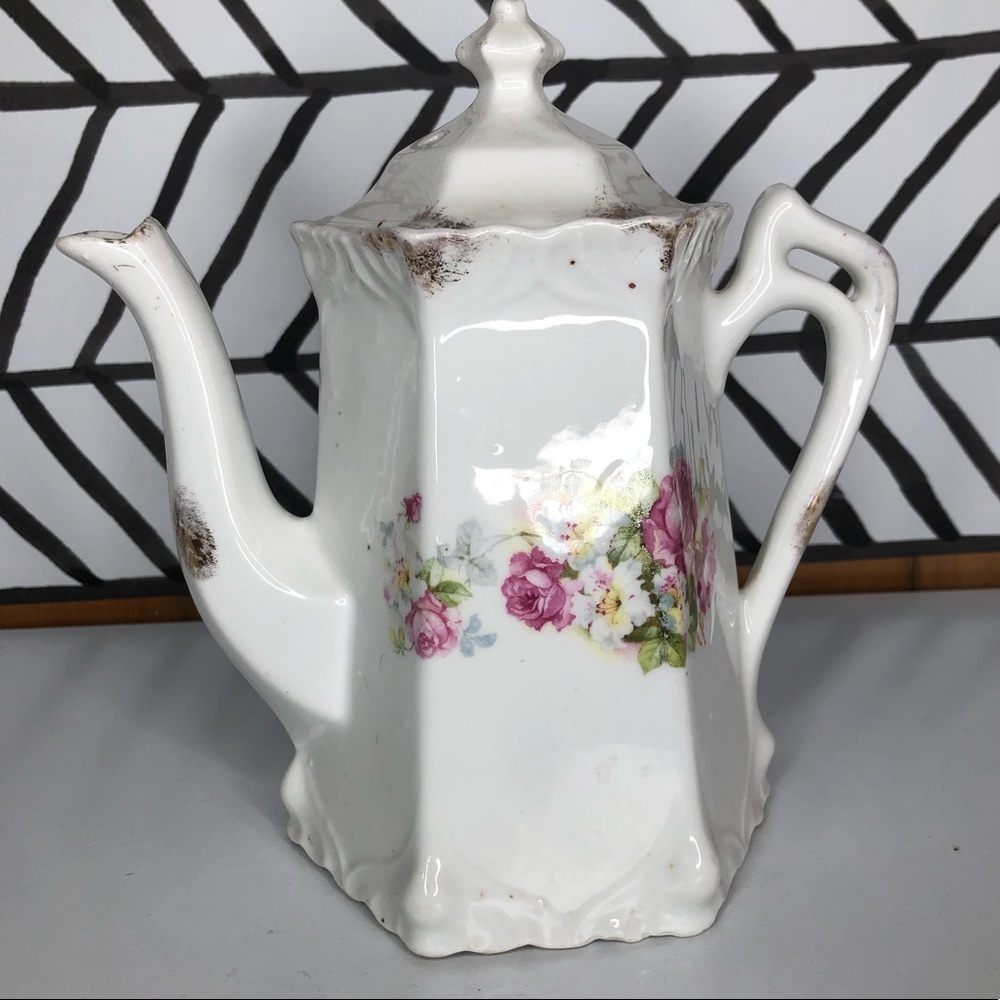ANTIQUE German Teapot Greiner & Herda - Bavaria Germany